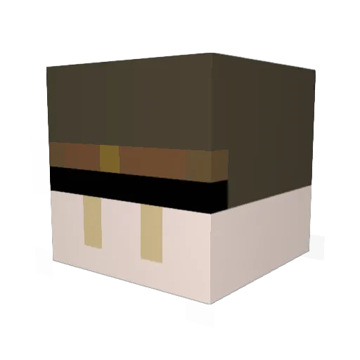 WeissZephyr Minecraft avatar head, 3D render