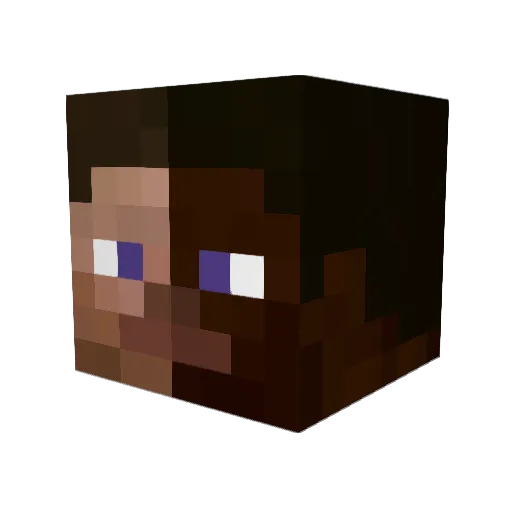 Weiss_Schwarz Minecraft avatar head, 3D render