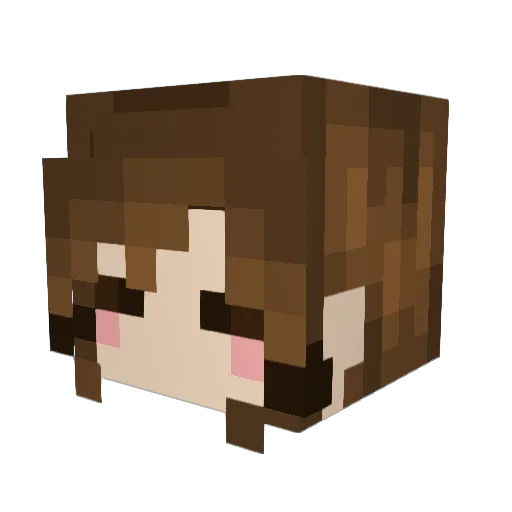 Weisschen Minecraft avatar head, 3D render