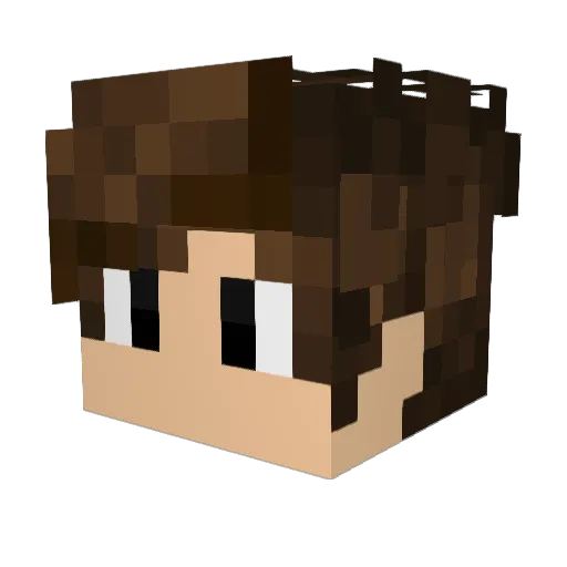 Weissi8 Minecraft avatar head, 3D render