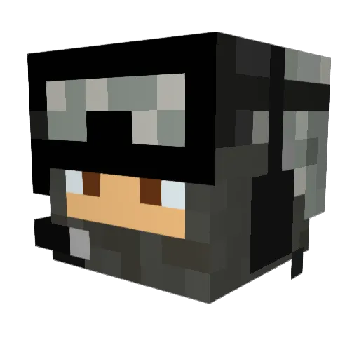 Weisssnix Minecraft avatar head, 3D render