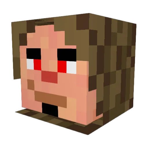 Weisstod Minecraft avatar head, 3D render