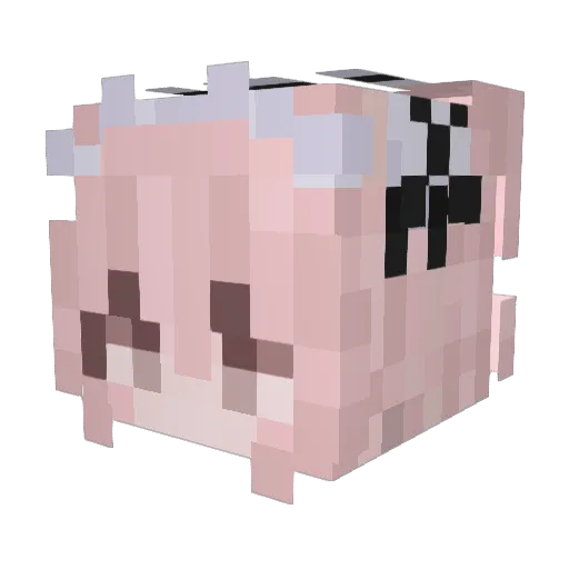 WeixinW Minecraft avatar head, 3D render