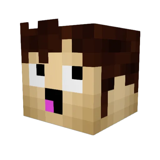WeizenSchema Minecraft avatar head, 3D render