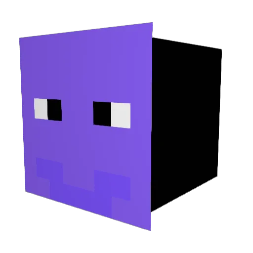 Wejzi Minecraft avatar head, 3D render