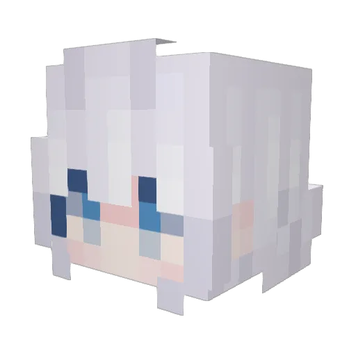 Wekcsa Minecraft avatar head, 3D render