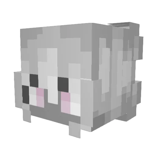 Wektos Minecraft avatar head, 3D render