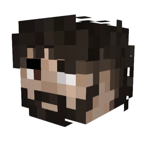 WelKaan Minecraft avatar head, 3D render