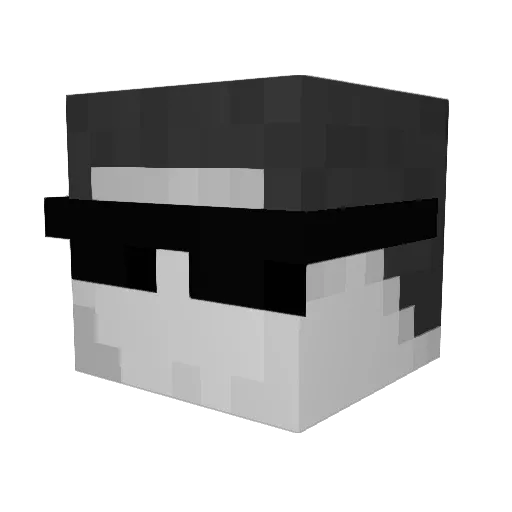 Welanora Minecraft avatar head, 3D render