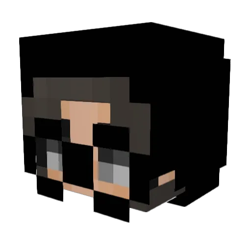 Welaraaay Minecraft avatar head, 3D render