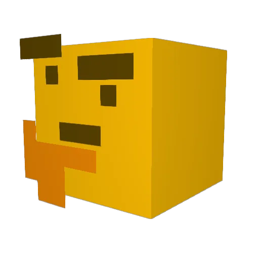 Welco05 Minecraft avatar head, 3D render
