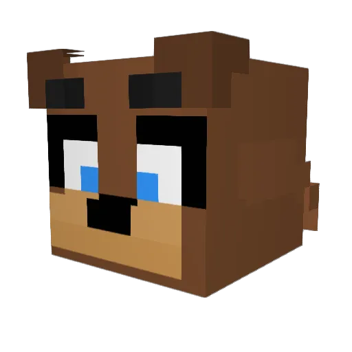 Welcome_Sign Minecraft avatar head, 3D render