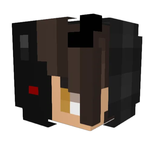 Weldelin Minecraft avatar head, 3D render