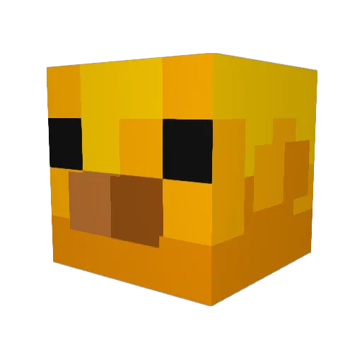 Weleq Minecraft avatar head, 3D render