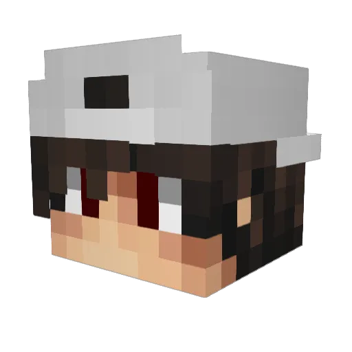 Weliax Minecraft avatar head, 3D render