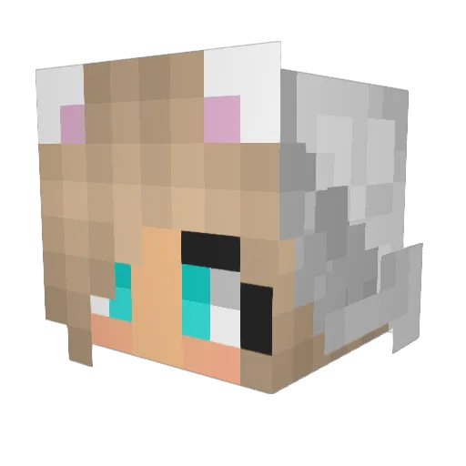 WellAyumi Minecraft avatar head, 3D render