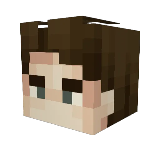 WellPapaSmurf Minecraft avatar head, 3D render