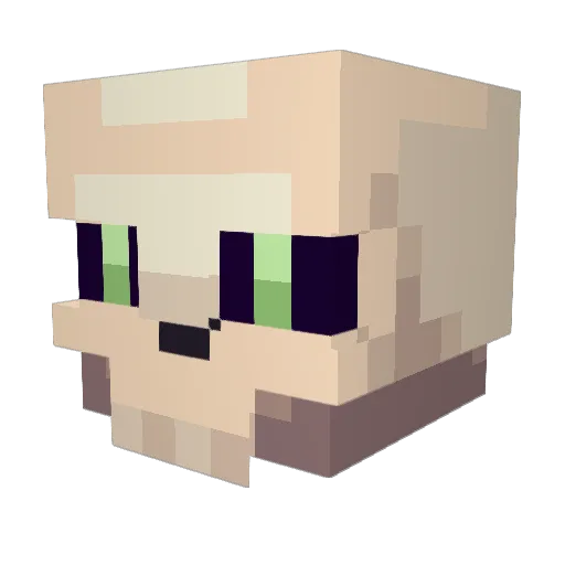 WellRested Minecraft avatar head, 3D render
