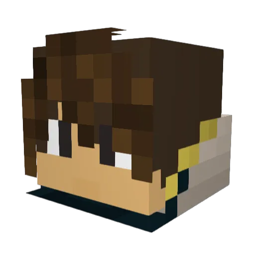Well_Destiny Minecraft avatar head, 3D render