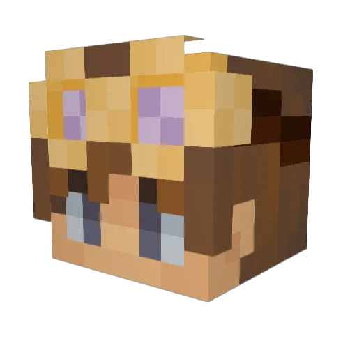 Well_Done Minecraft avatar head, 3D render