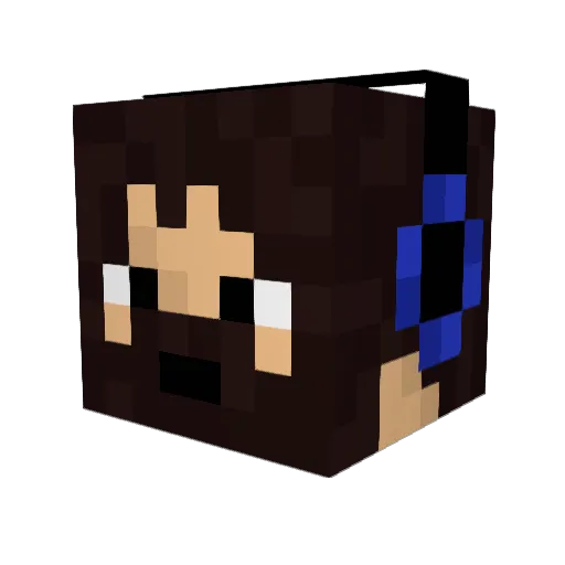 Wellkar Minecraft avatar head, 3D render