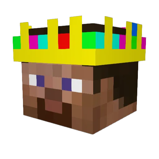 Wellknownzac Minecraft avatar head, 3D render