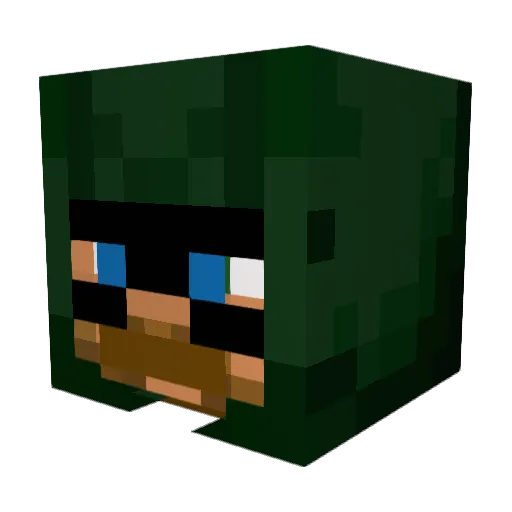 Welllplays Minecraft avatar head, 3D render