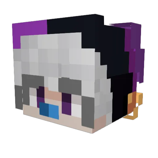 Wellmore39 Minecraft avatar head, 3D render