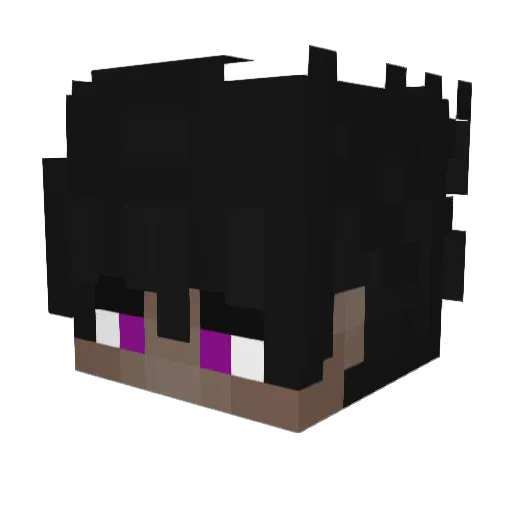 Wellov Minecraft avatar head, 3D render