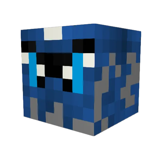Wellses Minecraft avatar head, 3D render