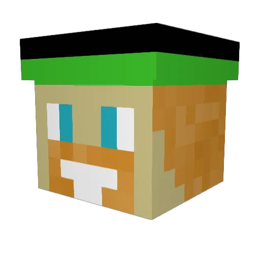 Wellumbrella8 Minecraft avatar head, 3D render