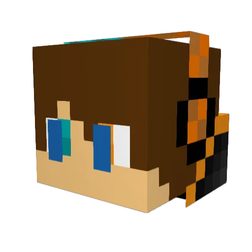 WelshGamerYT Minecraft avatar head, 3D render