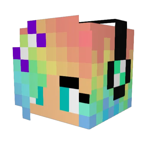 WelshMolly666 Minecraft avatar head, 3D render