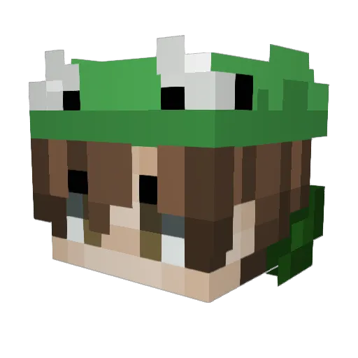 WelshW Minecraft avatar head, 3D render