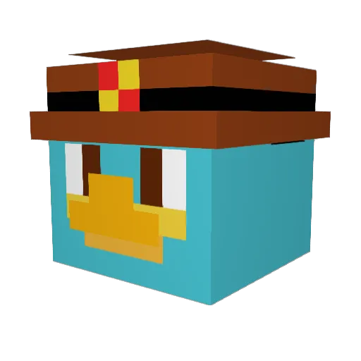 Welsneller Minecraft avatar head, 3D render