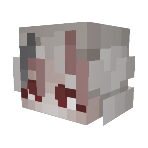 WeltYang_ Minecraft avatar head, 3D render