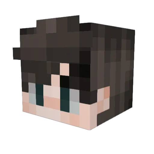 Welterweight Minecraft avatar head, 3D render
