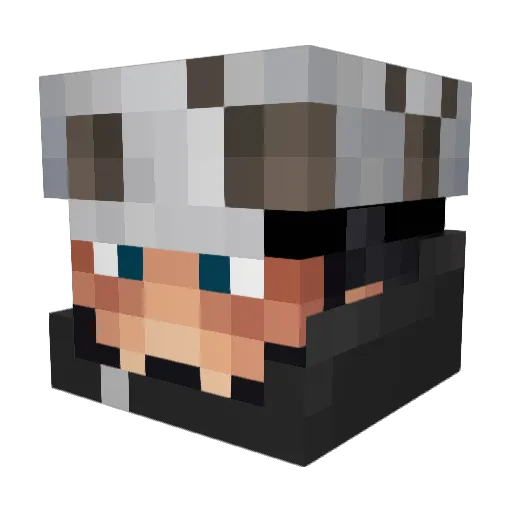 WeltzockerManu Minecraft avatar head, 3D render