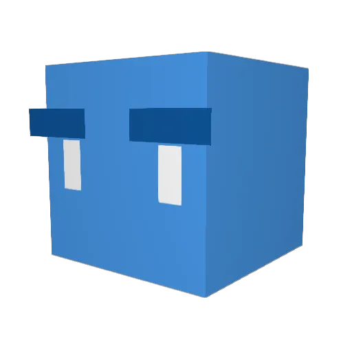 Welvrt Minecraft avatar head, 3D render