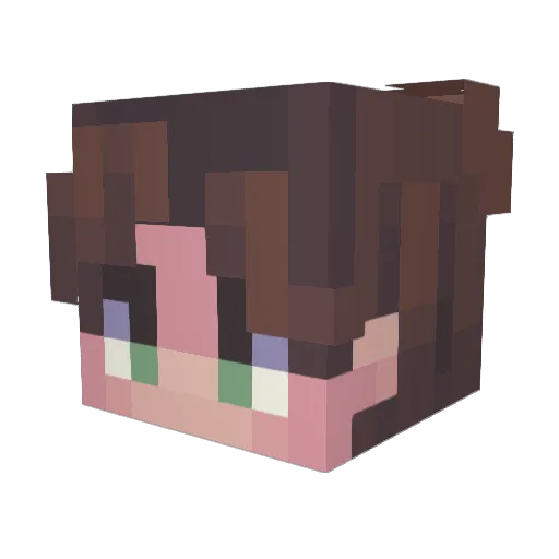 Welzy82 Minecraft avatar head, 3D render