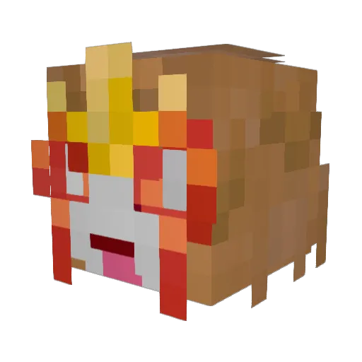 WematanyeTV Minecraft avatar head, 3D render