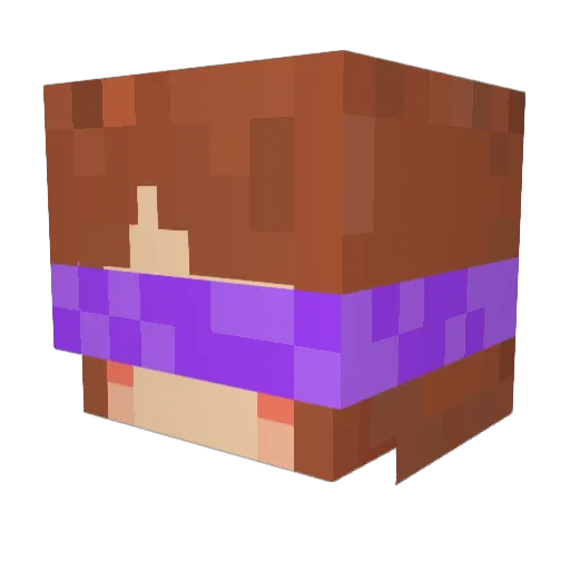 Wemboo_ Minecraft avatar head, 3D render