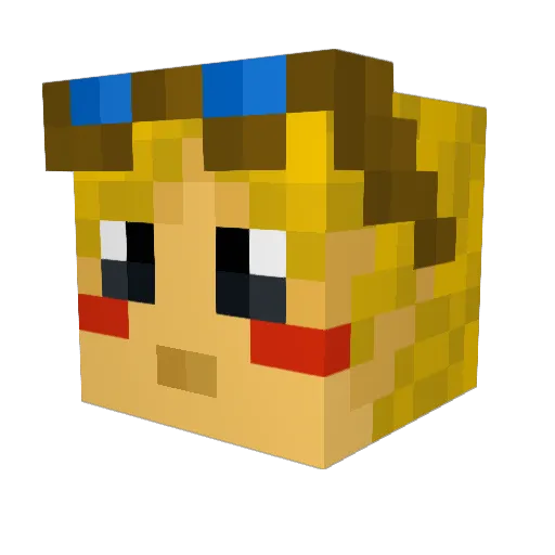 Wemburn Minecraft avatar head, 3D render