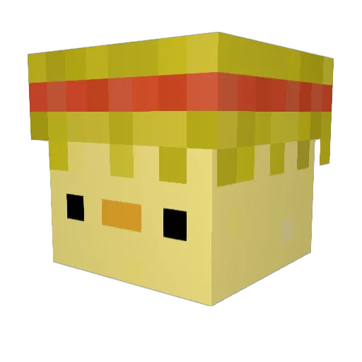 Wembyc Minecraft avatar head, 3D render