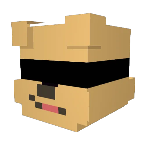 WemmiThePooh Minecraft avatar head, 3D render