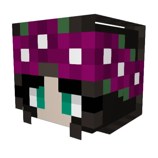 Wemrys Minecraft avatar head, 3D render