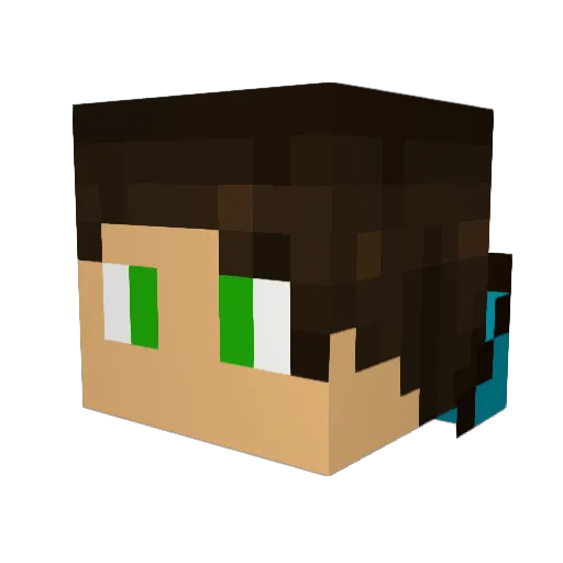 WenC16 Minecraft avatar head, 3D render
