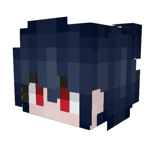 WenRen_Ice Minecraft avatar head, 3D render