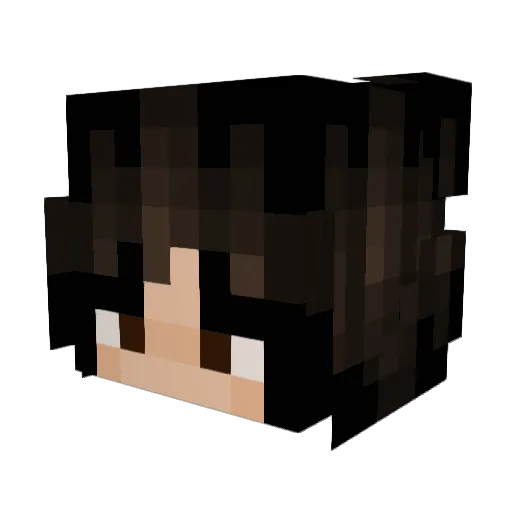Wen_27 Minecraft avatar head, 3D render