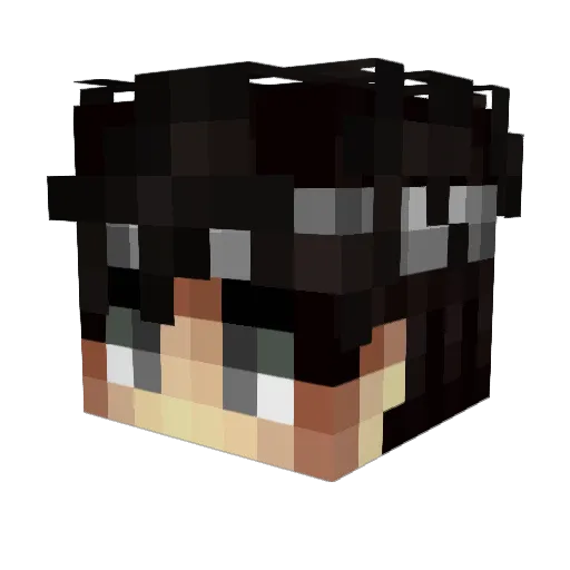 Wenay Minecraft avatar head, 3D render